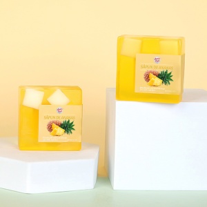 Sapun exfoliant cu extract de ananas, facut manual, 100gr - Img 3