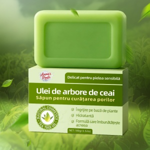 Sapun cu ulei de arbore de ceai, facut manual, 100gr. - Img 3