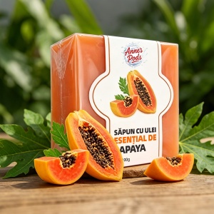 Sapun cu ulei esential de papaya,facut manual, 100gr