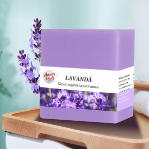 Sapun vegetal, facut manual cu ulei de lavanda, 100gr