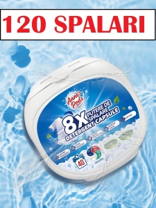 120 X Capsule detergent pentru rufe, Annes Pods, 4in1 , 25 grame, aroma Ice and Fire, capsule detergent lichid concentrat cu microcapsule - Img 2