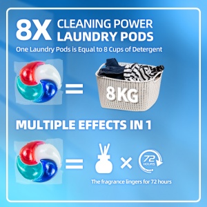 Capsule detergent pentru rufe ,Annes Pods , 4in1 ,25 grame , aroma Ice and Fire ,capsule detergent lichid concentrat cu microcapsule, 40 Spalari - Img 5