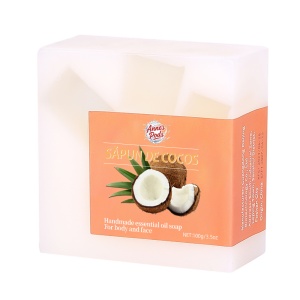 Sapun exfoliant cu extract de cocos, facut manual,100gr - Img 3