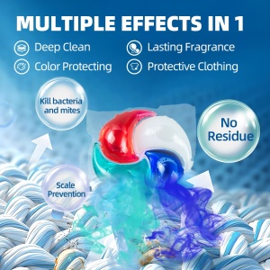 120 X Capsule detergent pentru rufe, Annes Pods, 4in1 , 25 grame, aroma Ice and Fire, capsule detergent lichid concentrat cu microcapsule - Img 4