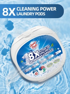 Capsule detergent pentru rufe ,Annes Pods , 4in1 ,25 grame , aroma Ice and Fire ,capsule detergent lichid concentrat cu microcapsule, 40 Spalari - Img 2