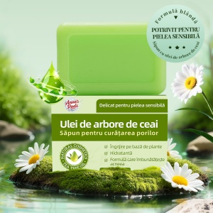 Sapun cu ulei de arbore de ceai, facut manual, 100gr.