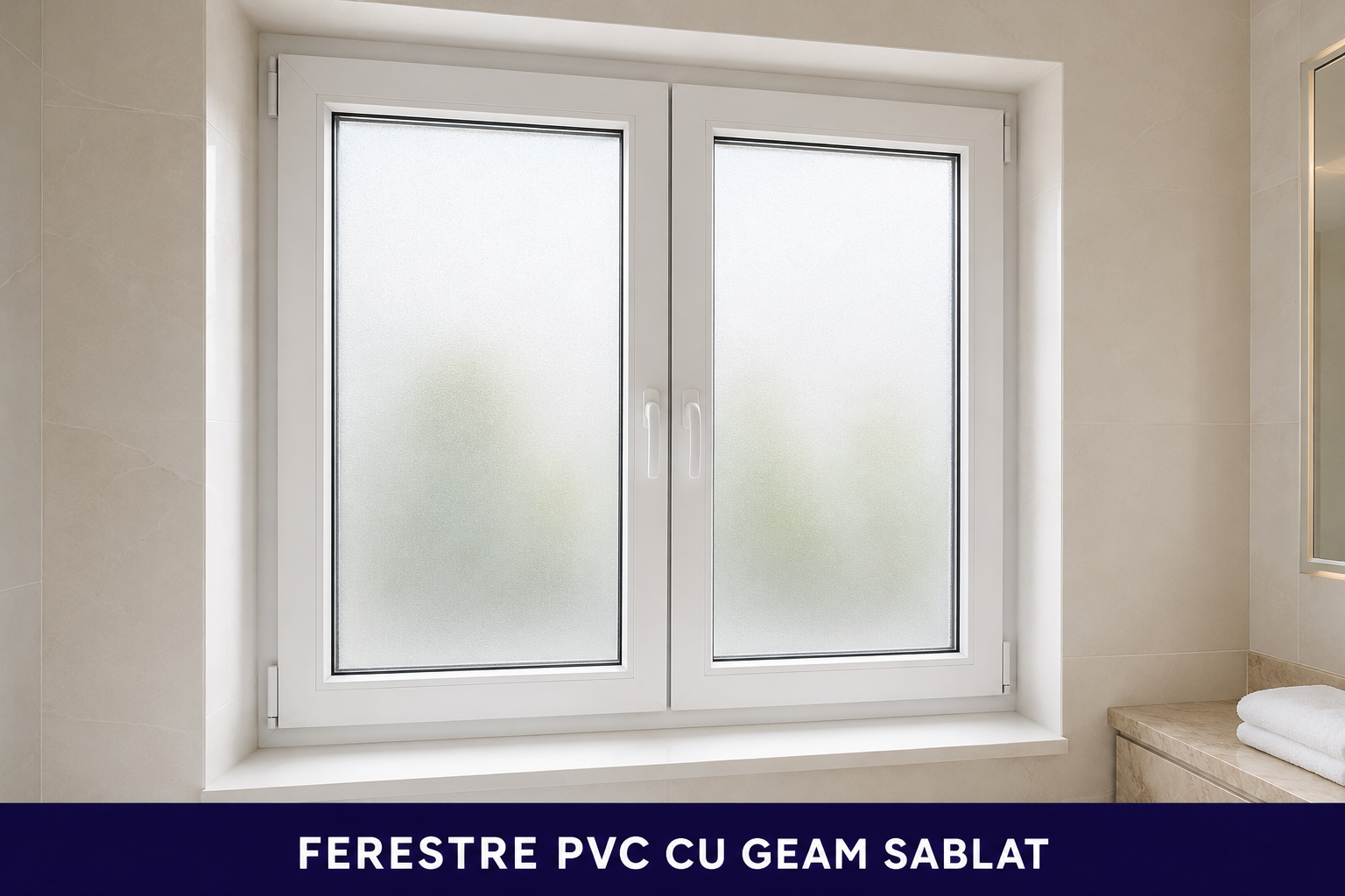 Ferestre PVC cu geam sablat
