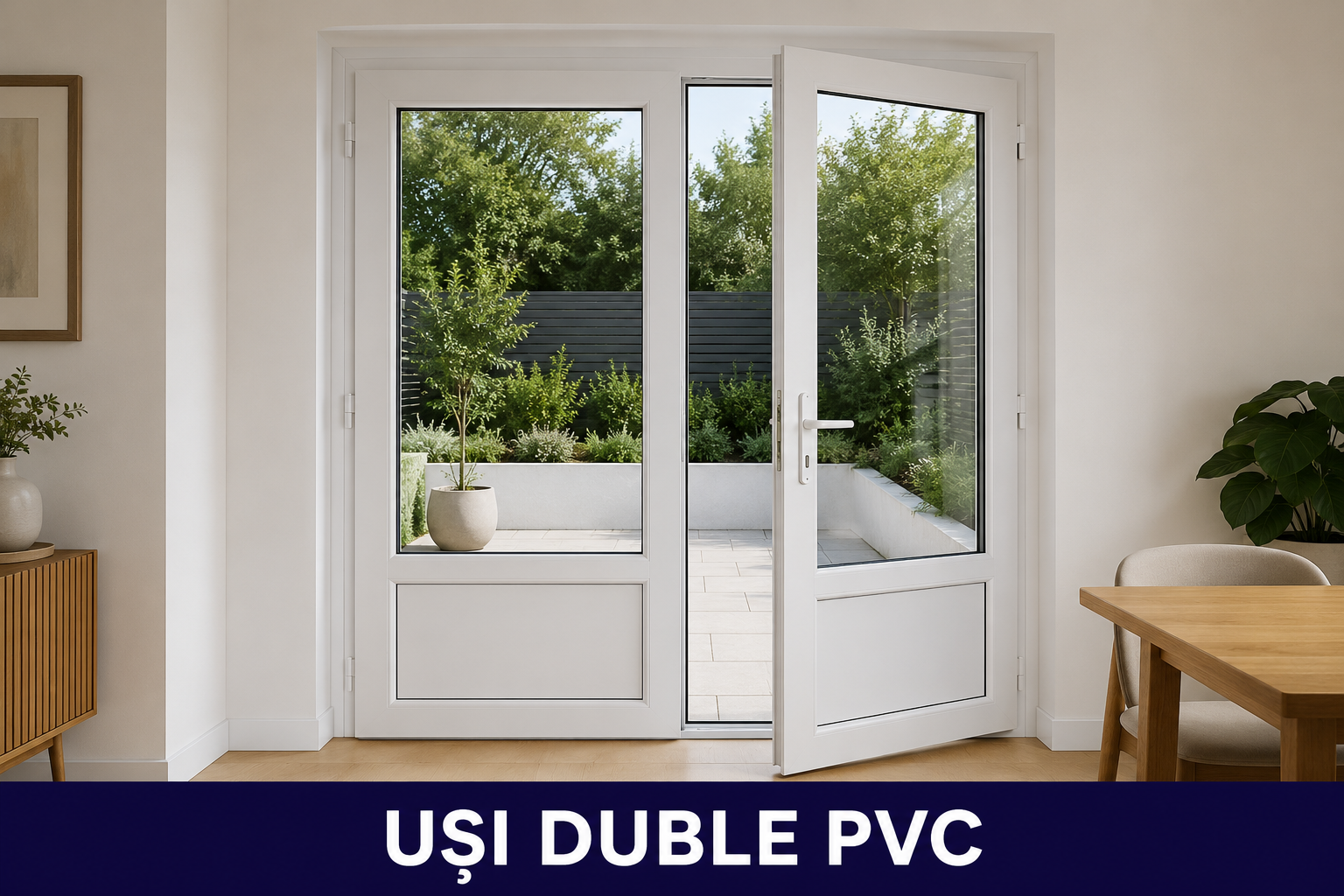 Uși duble PVC