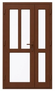 Ușă dublă de intrare PVC Ramplast SOLID 800, 6 camere, 130×200 cm - Img 4