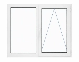 Fereastră PVC termopan Salamander proEvolution 72, 5 camere, 146×116 cm, batantă, 2 canate - Img 2