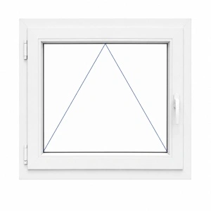 Fereastră PVC termopan Kömmerling 76 AD, 6 camere, 60×60 cm, batantă - Img 2