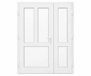 Ușă dublă de intrare PVC Salamander greenEvolution 76, 5–6 camere, 155×205 cm