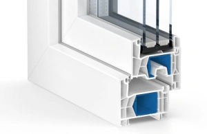 Fereastră PVC termopan Kömmerling 76 AD, 6 camere, 80×120 cm, oscilobatantă - Img 2