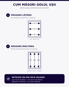 Plasă anti-țânțari pe balamale, pentru ușă - Img 5