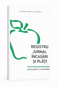 Registru jurnal de încasări și plăți vertical - autocopiativ
