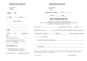 Aviz psihologic pentru școala de șoferi A4 personalizat - autocopiativ