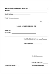 Dosar de divorț - personalizat