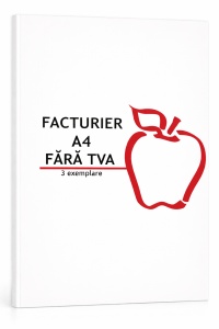 Facturier A4 fără TVA 3 exemplare - personalizat