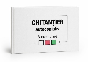 Chitanțier autocopiativ, 3 exemplare, înseriat - personalizat