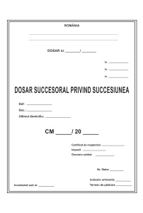 Dosar succesoral - nepersonalizat