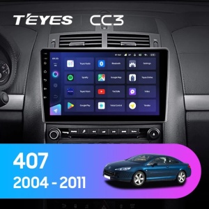 Navigatie Auto Teyes CC3 2K 360° Peugeot 407 2004-2011 6+128GB 9.5" QLED Octa-core 2Ghz, Android 4G Bluetooth 5.1 DSP - Img 2
