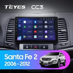 Navigatie Auto Teyes CC3 Hyundai Santa Fe 2 2007-2012 4+64GB 9" QLED Octa-core 1.8Ghz Android 4G Bluetooth 5.1 DSP - Img 2
