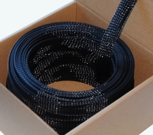 Four Connect 4-NS100M-BL6, Tresa Nylon Protectie Cablu Neagra, 6/12 mm, 1 Metru