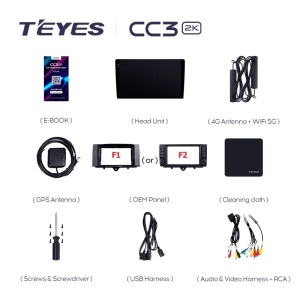 Navigatie Auto Teyes CC3 2K Smart Fortwo 2007-2014 4+32GB 9.5" QLED Octa-core 2Ghz, Android 4G Bluetooth 5.1 DSP - Img 10