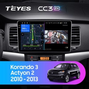Navigatie Auto Teyes CC3 2K SsangYong Actyon 2 2010-2013 4+64GB 9.5" QLED Octa-core 2Ghz, Android 4G Bluetooth 5.1 DSP - Img 2
