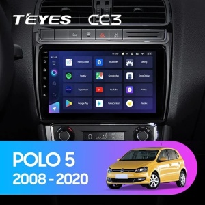 Navigatie Auto Teyes CC3 2K Volkswagen Polo 5 2008-2020 4+64GB 9.5" QLED Octa-core 2Ghz, Android 4G Bluetooth 5.1 DSP - Img 2