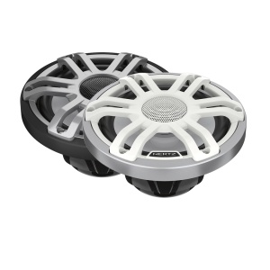 Difuzoare Marine Hertz HMX 6.5 S-LD/ SW / G, Alb / Negru, set coaxial 2 căi, 165mm, 75W RMS