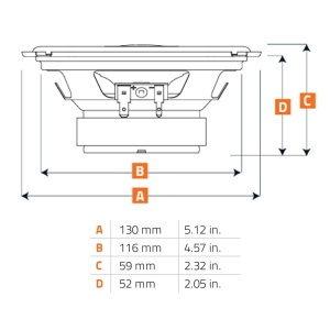 Difuzoare auto Hertz Uno K 130 set sistem 2 căi, 130mm, 55W RMS, 4Ω, set 4 difuzoare - Img 3