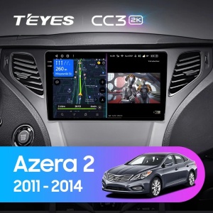 Navigatie Auto Teyes CC3 2K 360° Hyundai Azera 2011-2014 6+128GB 9.5" QLED Octa-core 2Ghz, Android 4G Bluetooth 5.1 DSP - Img 2