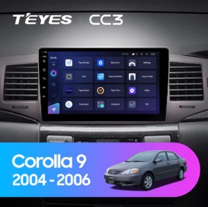 Navigatie Auto Teyes CC4 Toyota Corolla 9 2000-2006 6+128GB 9.5" QLED Octa-core 2.7Ghz, Android 4G Bluetooth 5.1 DSP