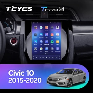 Navigatie Auto Teyes Tip Tesla TPRO 2 Honda Civic 10 2015-2020 4+64GB 9.7" QLED Octa-core 1.8Ghz, Android 4G Bluetooth 5.1 DSP - Img 2