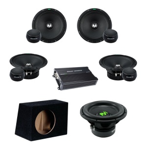 Pachet Difuzoare Auto cu subwoofer Dacia Lodgy StepWay 2012-2017 Deaf Bonce Machete 1000 W - Img 1