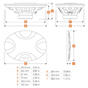 Difuzoare auto Hertz Uno X 690 set coaxial 4 căi, 6x9 inch, 85W RMS, 4Ω, set 2 difuzoare - Img 6