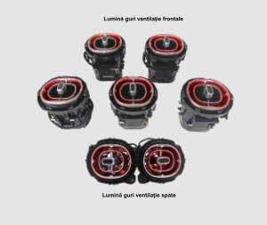 Lumini ambientale dedicate Mercedes-Benz C CLASS W206 2022-2025, RGB Acrilice 7 in 1 Statice cu efect RGB, Control din Aplicatie Bluetooth / Display original / Buton