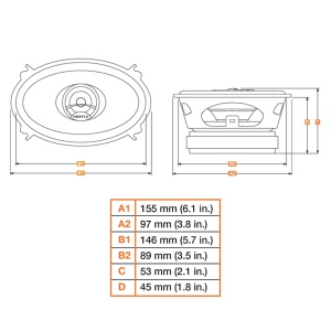 Difuzoare auto Hertz Dieci DCX 460.3, set coaxial 2 căi, 4x6 inch, 40W RMS, 4Ω, 2 difuzoare - Img 4