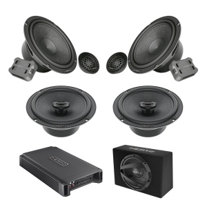 Pachet difuzoare auto cu subwoofer MG HS 2018 - Prezent Hertz Cento 1500 W