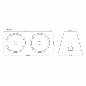 Incinta subwoofer universala, 2 x 300 mm, 2 x 30L - COD C1230x2 - Img 3
