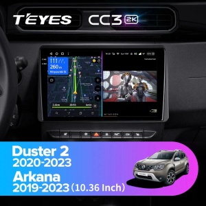 Navigatie Auto Teyes CC3 2K Dacia Duster 2 2023-2024 4+64GB 10.36" QLED Octa-core 2Ghz, Android 4G Bluetooth 5.1 DSP - Img 2