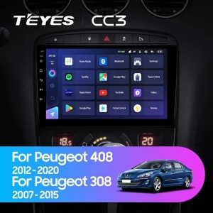 Navigatie Auto Teyes CC3 2K Peugeot 308 2007-2015 6+128GB 9.5" QLED Octa-core 2Ghz, Android 4G Bluetooth 5.1 DSP - Img 2