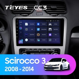 Navigatie Auto Teyes CC3 2K Volkswagen Scirocco 2008-2017 4+32GB 9.5" QLED Octa-core 2Ghz Android 4G Bluetooth 5.1 DSP - Img 2