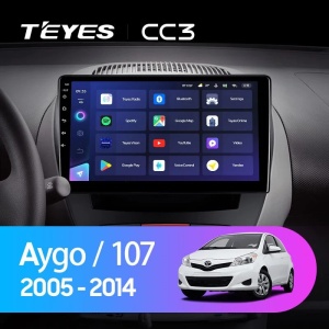 Navigatie Auto Teyes CC3L Peugeot 107 2005-2014 4+32GB 10.2" IPS Octa-core 1.6Ghz, Android 4G Bluetooth 5.1 DSP - Img 2