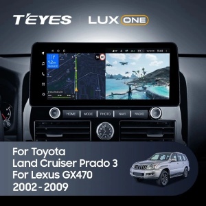 Navigatie Auto Teyes Lux One 360° Toyota Land Cruiser Prado J120 2002-2009 6+128GB 12.3" IPS Octa-core 2Ghz, Android 4G Bluetooth 5.1 DSP - Img 2