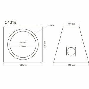Incinta subwoofer universala, 250 mm, 15L - COD C1015 - Img 3