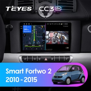 Navigatie Auto Teyes CC3 2K Smart Fortwo 2007-2014 4+32GB 9.5" QLED Octa-core 2Ghz, Android 4G Bluetooth 5.1 DSP - Img 2