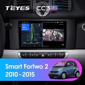 Navigatie Auto Teyes CC4L Smart Fortwo 2007-2014 6+64GB 9" QLED Qualcomm 2Ghz, Android 4G Bluetooth 5.1 DSP - Img 2