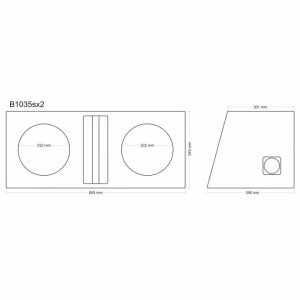 Incinta subwoofer universala, 2 x 250 mm, 2 x 35L - COD B1035sx2 - Img 3